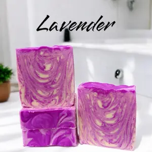 Lavender Goat Milk Beef Tallow Soap - Purple Bar Soap with Lavender and Beef Tallow Texture for Body Care and Comfort