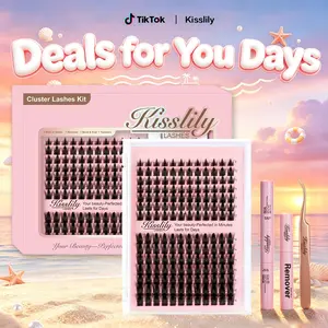 Volume Fairy |Kisslily Manga Spikey C Curl Wet Look DIY Lashes Extension Kit and waterproof long lasting lash clusters  8-18 mm| Bond Seal and Remover Eyelash Makeup Eyelashes Cosmetic | Anime Style Eyelashes #DealsforYouDays #SummerWins