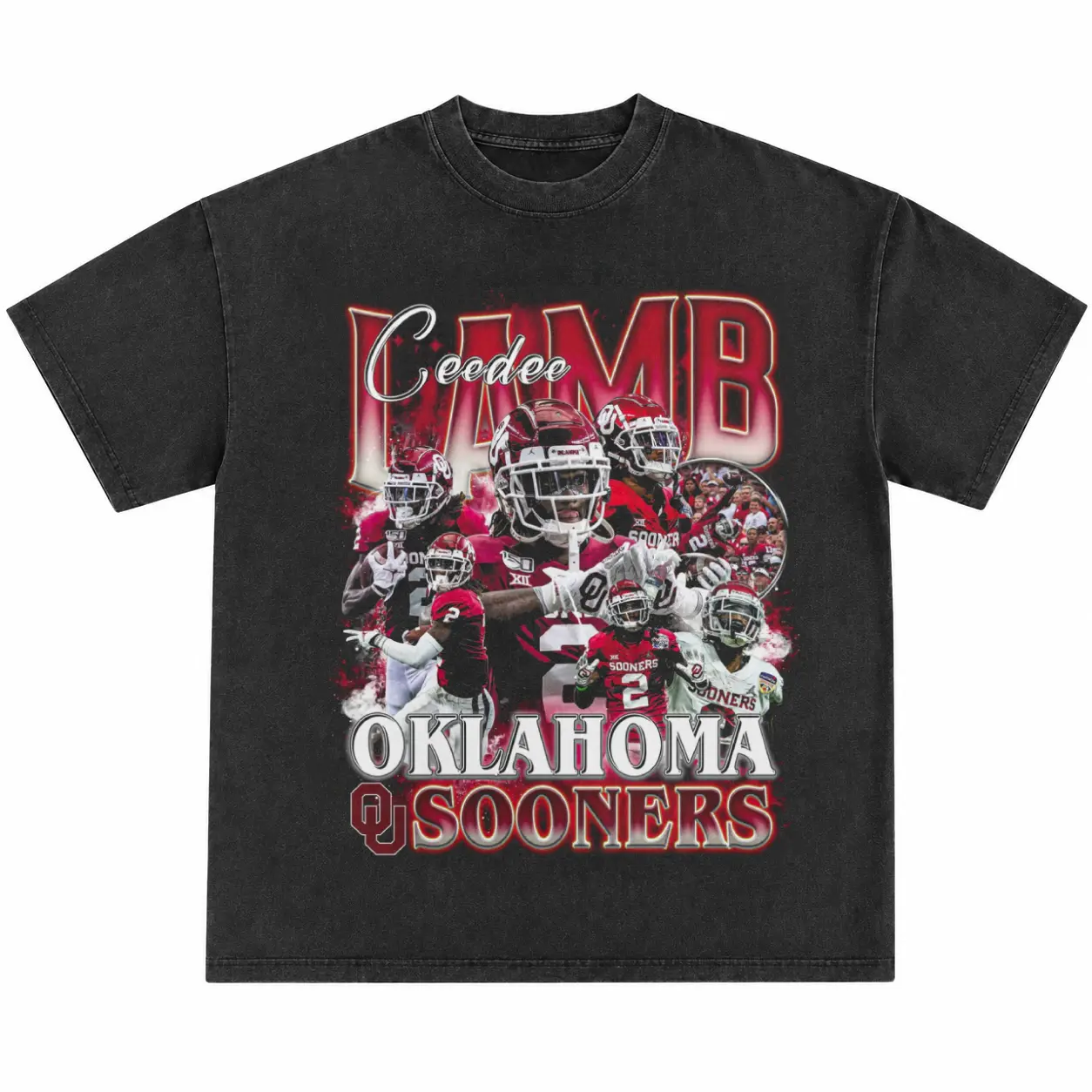 CeeDee Lamb Oklahoma Sooners Football Graphic T Shirt, Retro OU Sooners Sports Shirt, Washed Oversized Streetwear Tee for Men Women, NCAA Inspired Football Graphic Top, Menswear & Underwear - Men's Tops - T-shirts - Men's Short-sleeve T-shirts