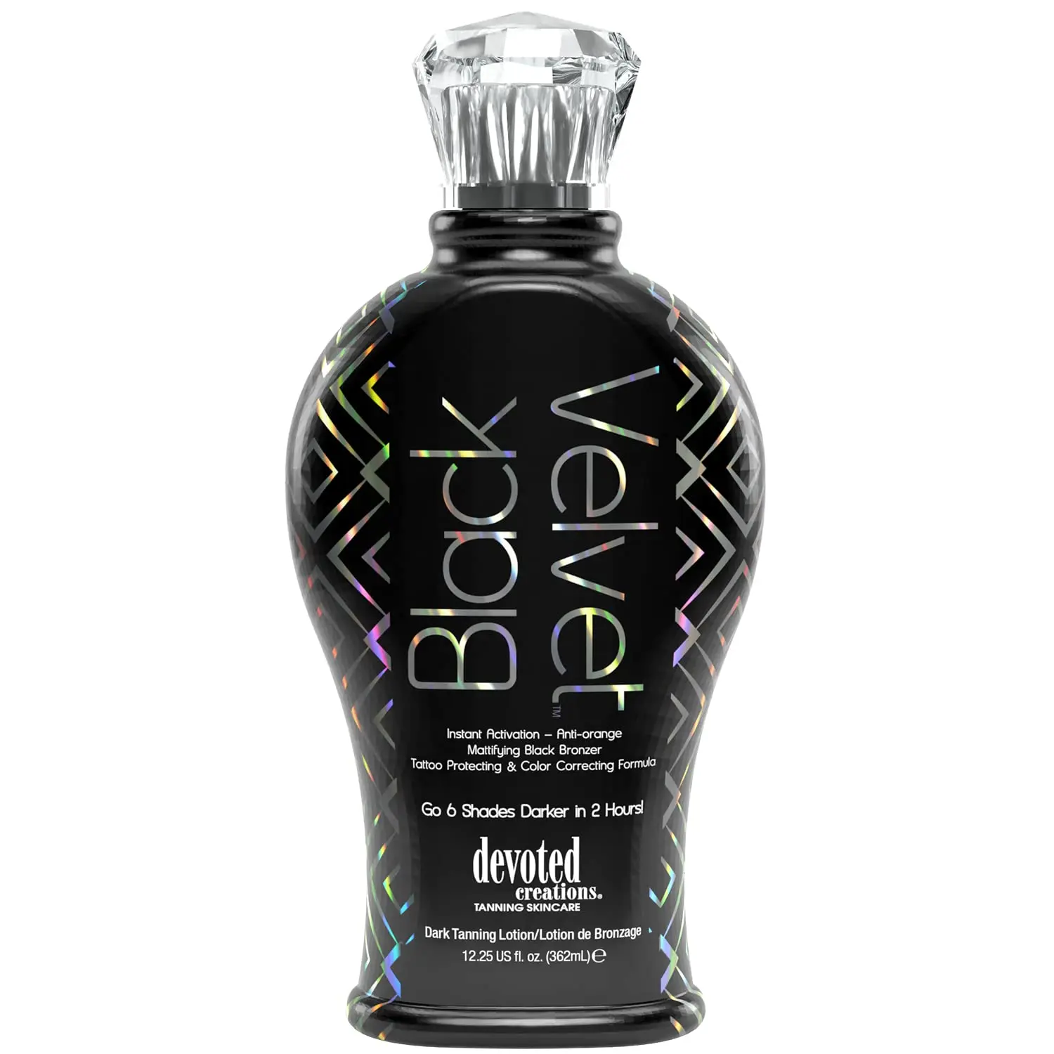 Devoted Creations Black Velvet Anti-Orange Mattifying Black Bronzer Tanning Lotion 12.25 oz Cosmetic Body Care