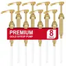 8 Pack Coffee Syrup Pump Dispenser Set, Ideal for Coffee Bars & Syrup Storage, Durable Design Fits 38/400 Bottles, Coffee Bar Accessories, Coffee Bar Tools, Coffee Syrup Dispensers, Durable Kitchenware