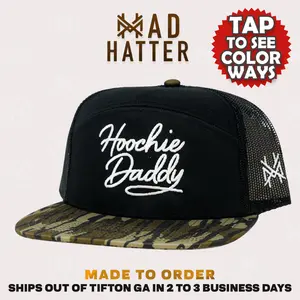Hoochie Daddy Embroidered Trucker Hat Personalized Cap Hoochie Daddy Embroidered Trucker Hat Personalized Cap