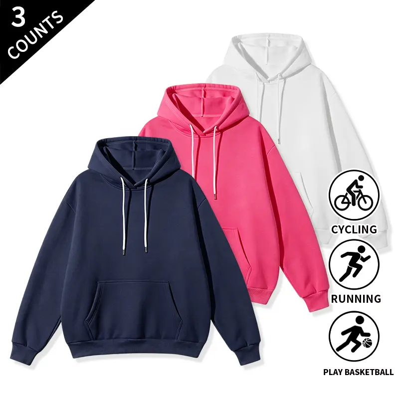 3-Pack Men’s Vintage Embossed Textured Crew Neck Sweatshirts, Standard Fit, Athletic Solid Tops for Running, Cycling, Basketball, Daily Outdoor Casual Wear