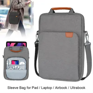 11-13 Inch Tablet Sleeve Bag Handle Carrying Case With Shoulder Strap Fits iPad Pro 11 Inch, iPad 10th 10.9, iPad 9/8/7th Generation 10.2, iPad  Air 5/4th 10.9, iPad  9.7, Tab S8/S9 11"