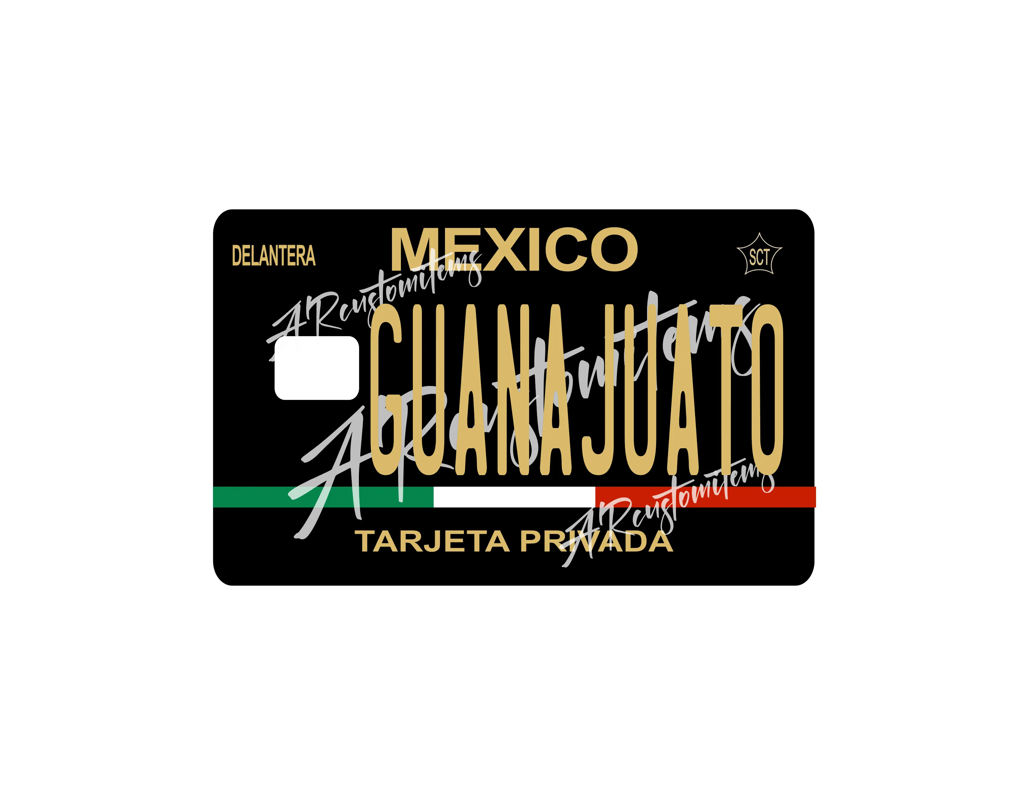 Guanajuato State Debit Card sticker, includes 2 card sticker, Novelty stickers