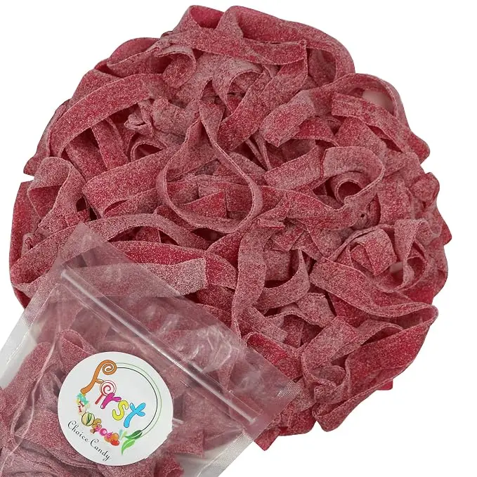 Variety Color Sour Gummy Belts 1 Pound (Cotton Candy), Cherry 1LB, Pack of 1