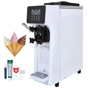 【Summervibes】VEVOR Commercial Ice Cream Machine,  10.6 QT/H Yield, 1000W Single Flavor Countertop Soft Serve Ice Cream Maker, with 4L Hopper 1.6L Cylinder, LCD Panel Auto Clean Pre-cooling, for Restaurant Snack Bar