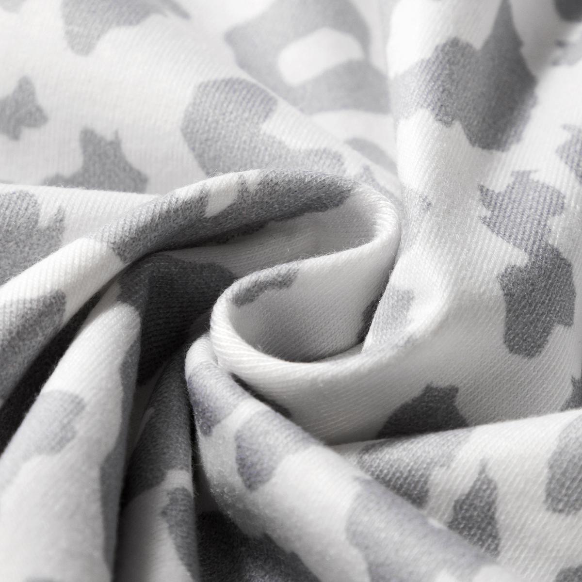 Leopard Elastic Waistband Chic Drawstring Elastic Waist Casual Shorts