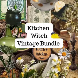 Kitchen Witchcraft Box, Vintage Witchcraft Tools, Kitchen Witch Kit, Beginner Spellwork Kit, Unique Kitchen Witch Tools