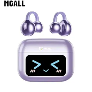 MGALL M100 Wireless Earphone, 1 Count Open-ear Design Waterproof Headphones with Visual Future Touchscreen, Waterproof & Sweat-resistant Touch Control Earbuds for Sports, Headphone for Sports, Fashion Wireless Headset, Sports, True Wireless Earbuds
