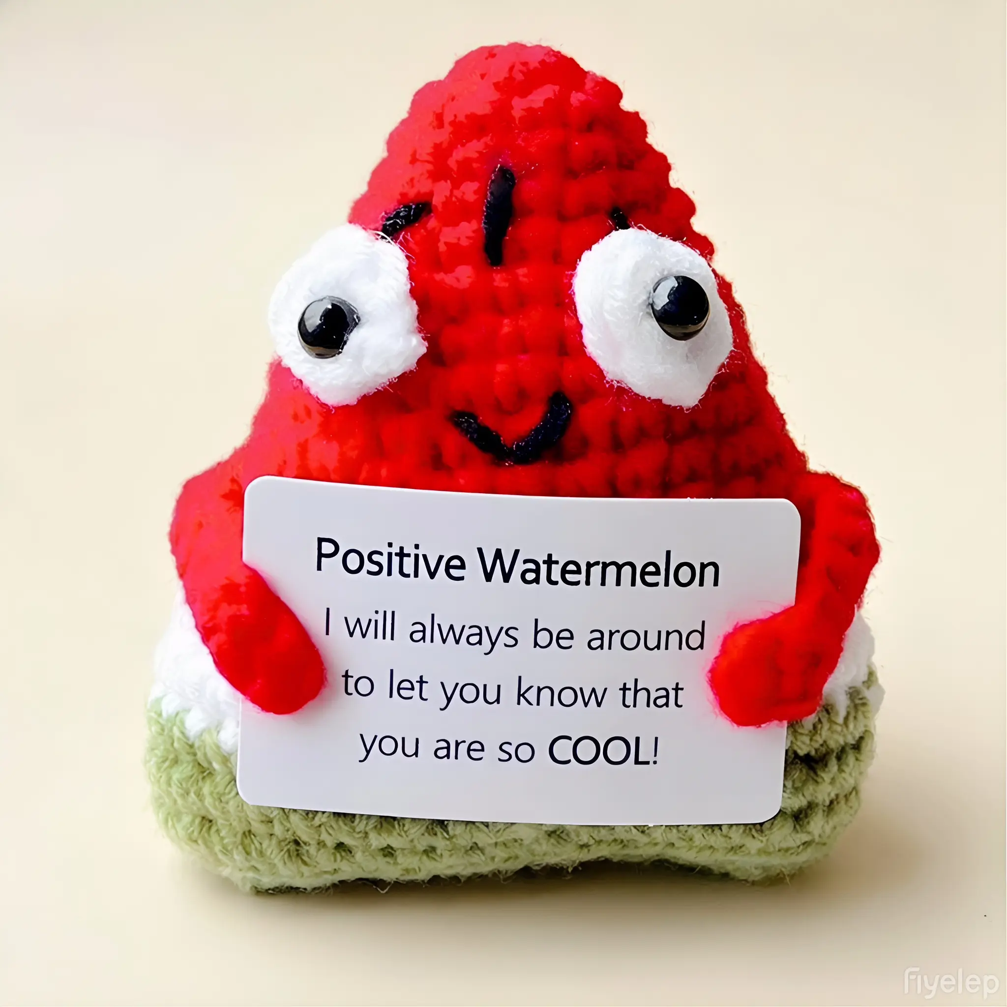 Adorable Hand Knitted Watermelon Emotional Support Plush, Soft Squeezable Stuffed Toy, Perfect Christmas Presents & Holiday Gifts, Ideal Birthday Gifts for Women, Gifts for Men, Gifts for Women, Teacher Appreciation Gifts, Birthday Gifts & Heartwarming Gi