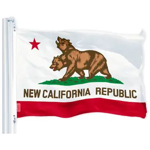 New California Republic (Double Headed Bear) Flag Banner 150D Printed Polyester 3x5 Ft