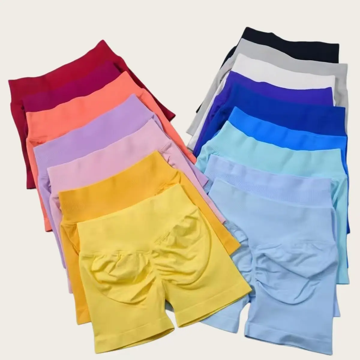 Impact with Logo Low Waist Seamless Yoga Scrunch Bum Gym Workout Biker Stretch Fitness Shorts for Comfort and Style