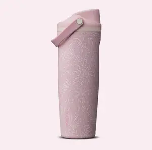 Owala FreeSip Pink Floral Tumbler 30oz Insulated Travel Cup Birthday Gift for Mom Girlfriend Wife,  Summer Vacation Water Bottle