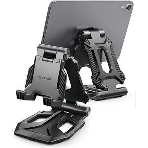 Heavy Duty Phone Stand for Desk Folds Flat Fits In Pocket