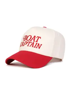 Unisex Boat Captain Baseball Hat, Adjustable Sun Protection Casual Cap, Fitted Asymmetrical Design for Spring & Fall Travel Beach Vacation