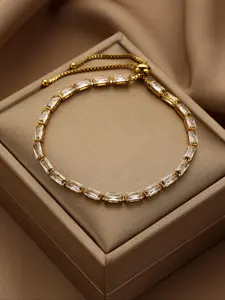 Women's Elegant Tennis Bracelet, Exquisite Trendy Bracelet, Fashionable Jewelry for Women & Girls As Gift, Trendy Stack Bangle, Fashionable Bangles