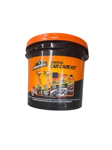 Armor All Essential Car Care Kit for Car Detailing 8 Piece Set Includes Detailer Rinse Shine Tire Wax Glass Cleaner