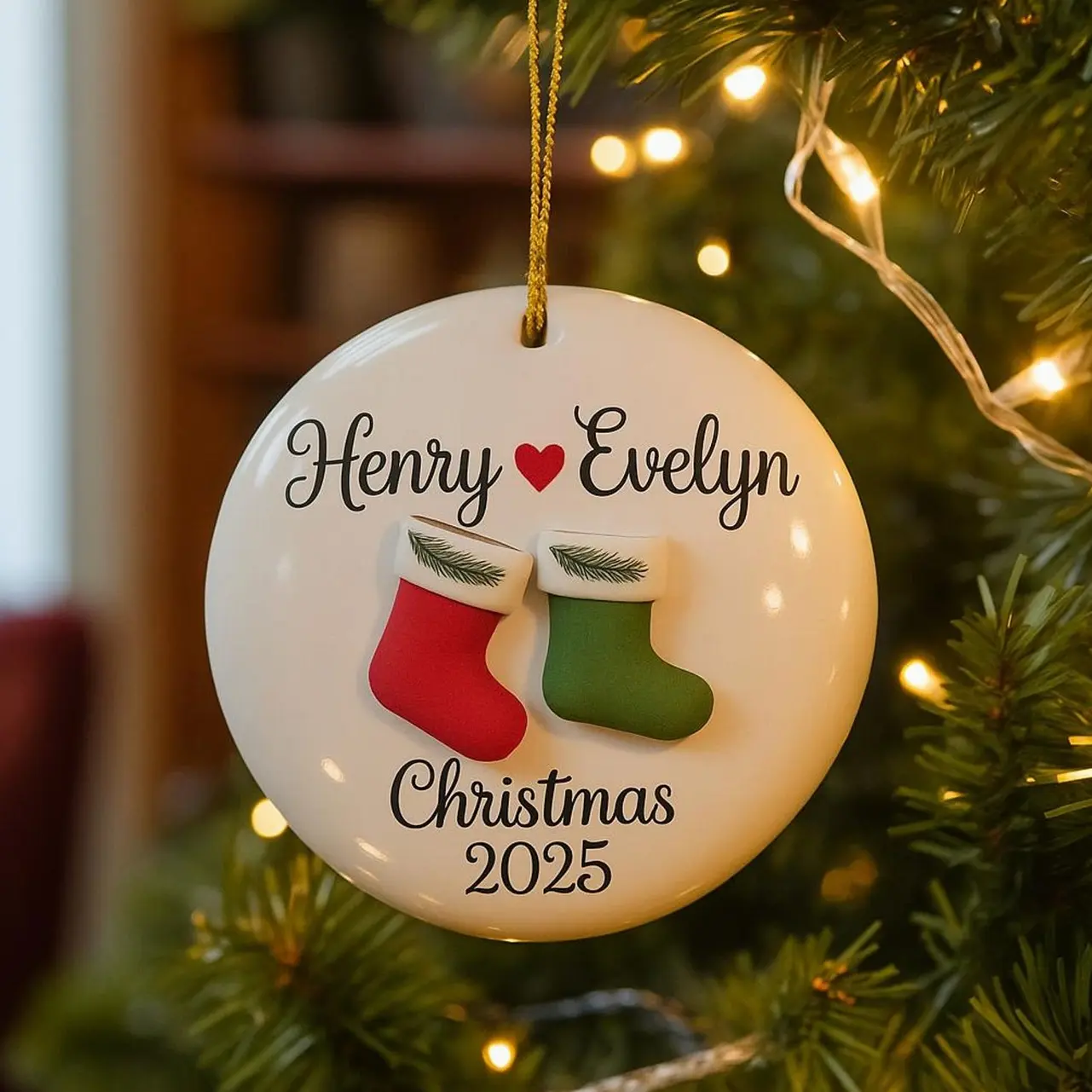 Personalized Couple Christmas Ornament 2025, Custom Couple Christmas 2025 Ornament, Together Ornament, New Couple Keepsake, Gift For Couple A50
