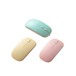 Bluetooth Mouse for Huawei & Apple Devices Rechargeable Silent Wireless Dual Mode Business Office Mouse in Teal Beige Pink Pastel Colors Computer Peripherals