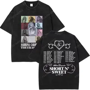 Short N’ Sweet Sabrina Shirt Album 2025 Tour Tee Retro Vintage Washed Tee