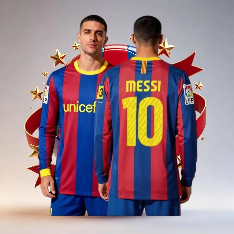 1011 Home Messi #10 Long-Sleeve and Short-Sleeve Soccer Jerseys