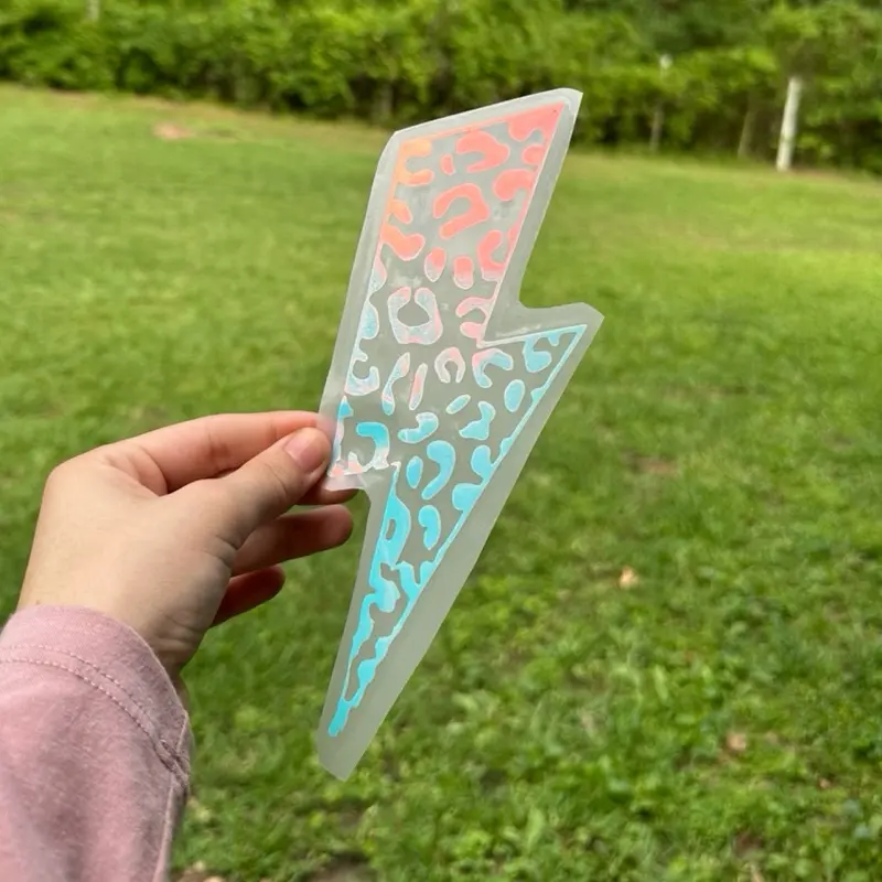 Lightning bolt vehicle sticker
