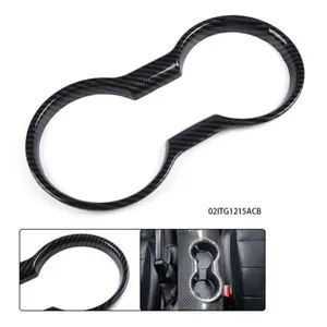 CUP HOLDER COVER FIT FOR FORD MUSTANG 2015+ INTERIOR TRIM MOLDING-T Car Accessories Carbon