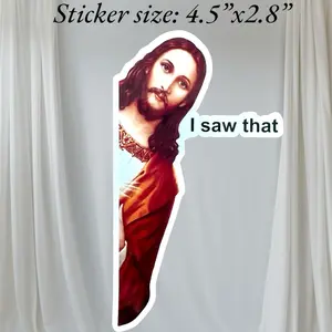 I saw that funny vinyl car sticker Waterproof Car Stickers Decals