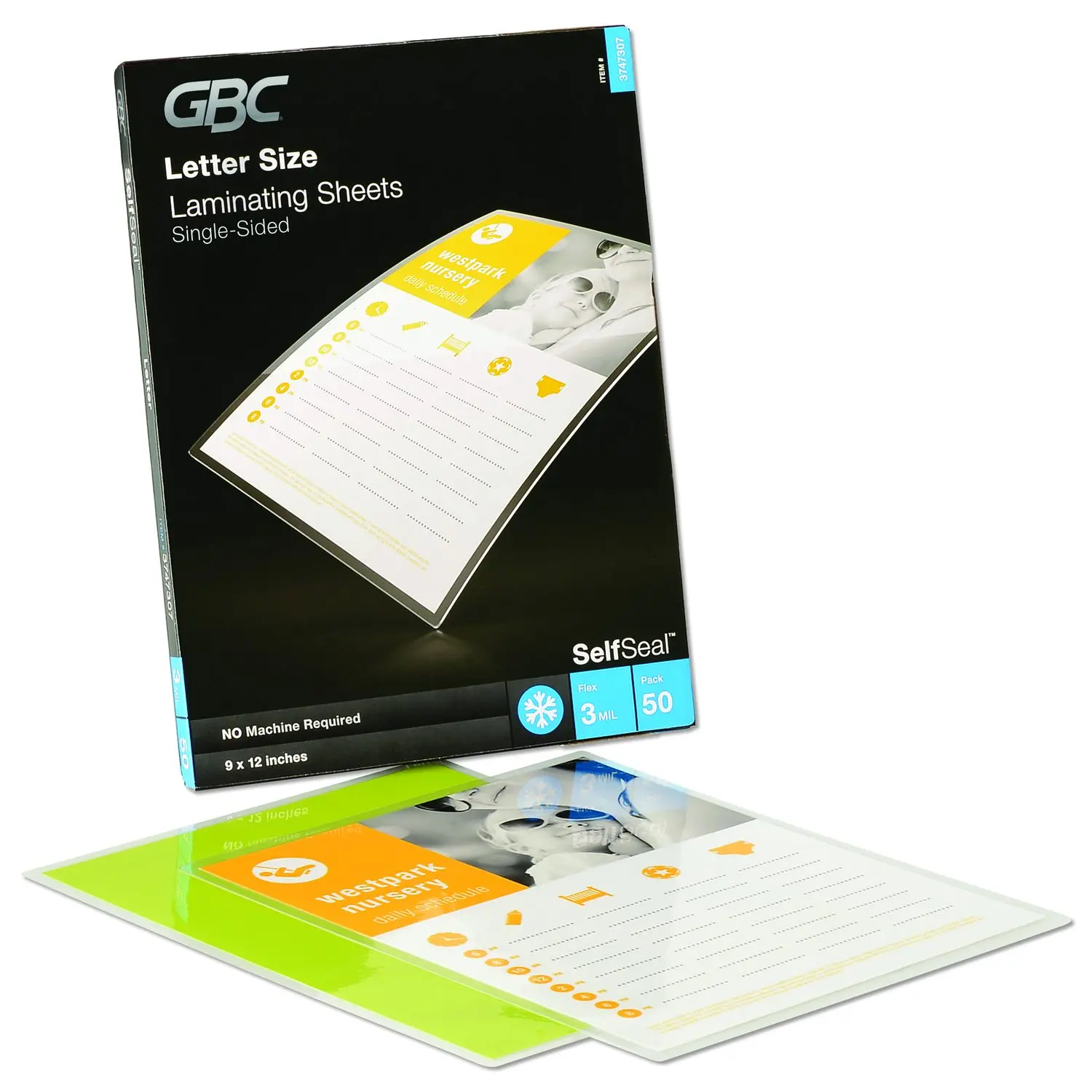 GBC SelfSeal Self-Adhesive Laminating Pouches 50/Pack 3747307CF