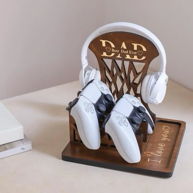 Personalized Controller Stand, Headset Holder, gift for him, Gamer gifts for boyfriend, Birthday Gifts for brother, Anniversary gifts for husband, Gift for teen boys, gifts for son, playstation controller stand, Gaming Accessories, Fathers day gift