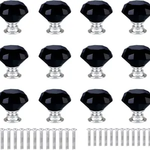 10pcs Crystal Pull Handles 30mm Glass Diamond Knobs, Drawer Cabinet Door Handle, Furniture Hardware, Cabinet Knobs and Pulls, Elegant Design