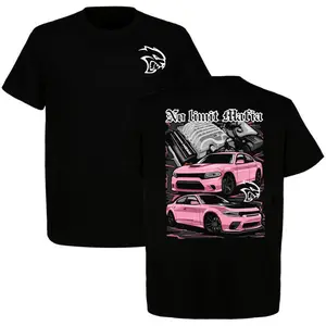SRT Hellcat Charger Pinky T-Shirt – Dodge Muscle Car Tee, Bold Hellcat Engine Graphic Muscle Car Tee Top Menswear Car Enthusiast Gift For Men, Father's Day