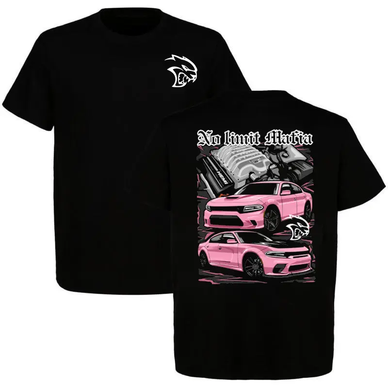 SRT Hellcat Charger Pinky T-Shirt – Dodtruckge Muscle Car Tee, Bold Hellcat Engine Graphic Muscle Car Tee Top Menswear Car Enthusiast Gift For Men, Father's Day