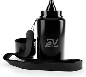 SmokeVac Handheld Personal Air Filter with 4-Layer Filtration & One-Way Check Valve – Portable Smoke Eraser & Odor Eliminator for Home, Car, Travel & Events (Black)