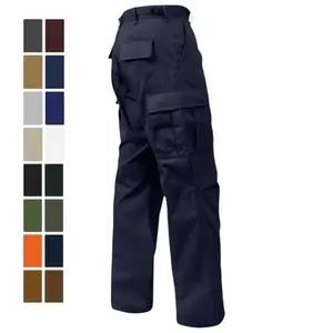 Rothco Tactical BDU Unisex Pants Adjustable Waist Tabs Button Fly Drawstring Bottom Pant Legs Reinforced Seat And Knees Everyday Womenswear And Menswear Original Cargo BDU Pants