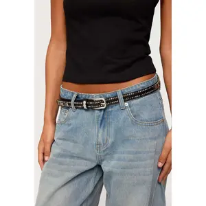 Get Studded Faux Leather Belt Get Studded Faux Leather Belt