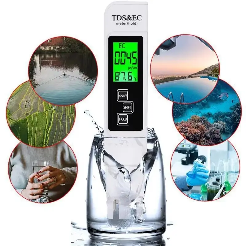 Portable 4-In-1 Digital Water Tester, 2026 Accurate TDS EC & Temperature Meter, Ideal For Aquarium & Home