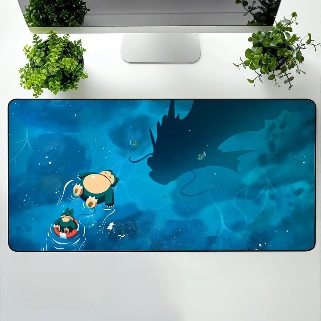 Snorlax & Gyarados Shadow Mouse Pad - Peaceful Pok?on Desk Mat