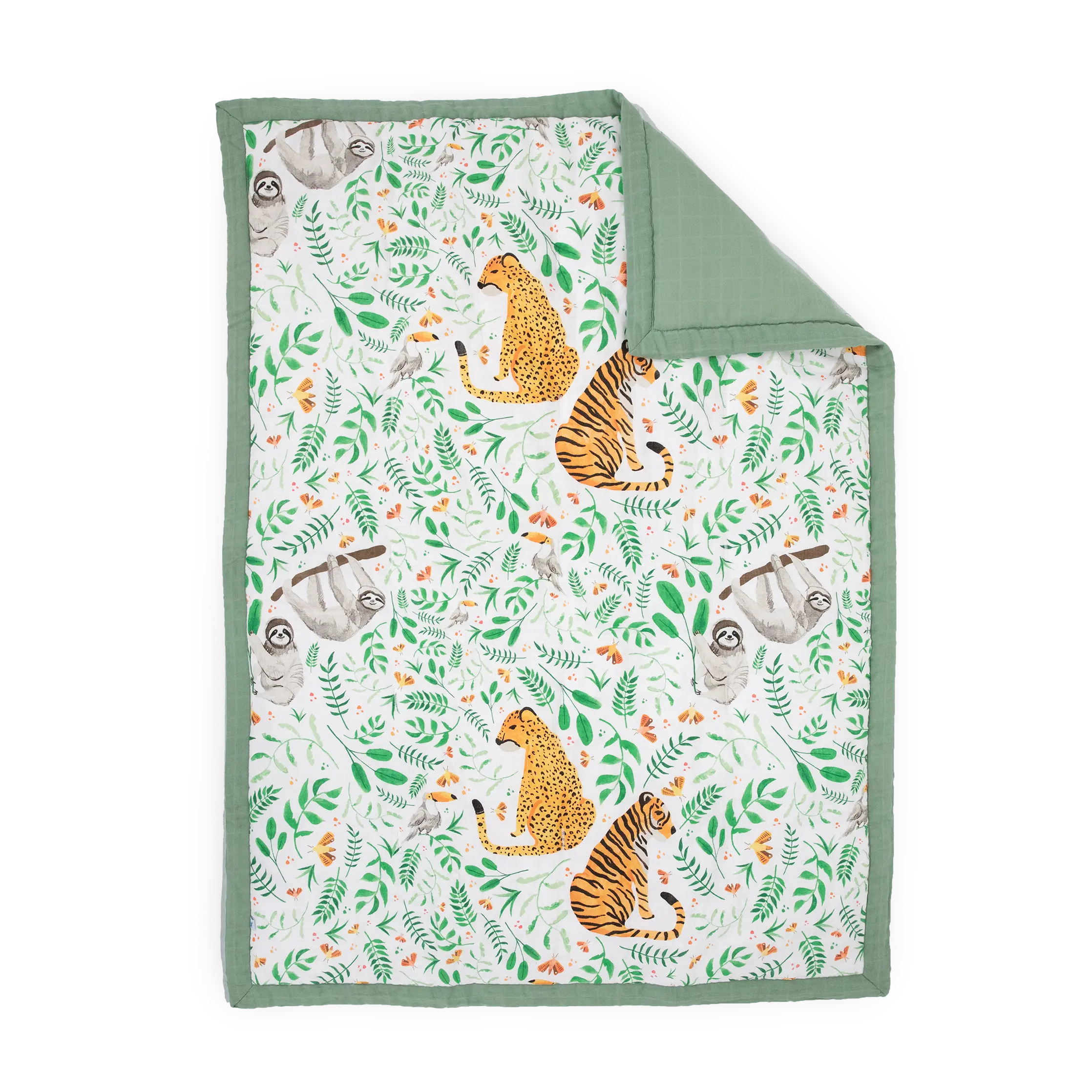 Cotton Muslin Toddler Comforter - Mighty Jungle