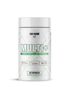 Axe & Sledge Multi Plus Multivitamin | 24 Bioavailable Vitamins & Minerals, Ashwagandha | Multivitamin for Women and Men for Daily Nutritional Support | 90 Capsules, 30 Servings