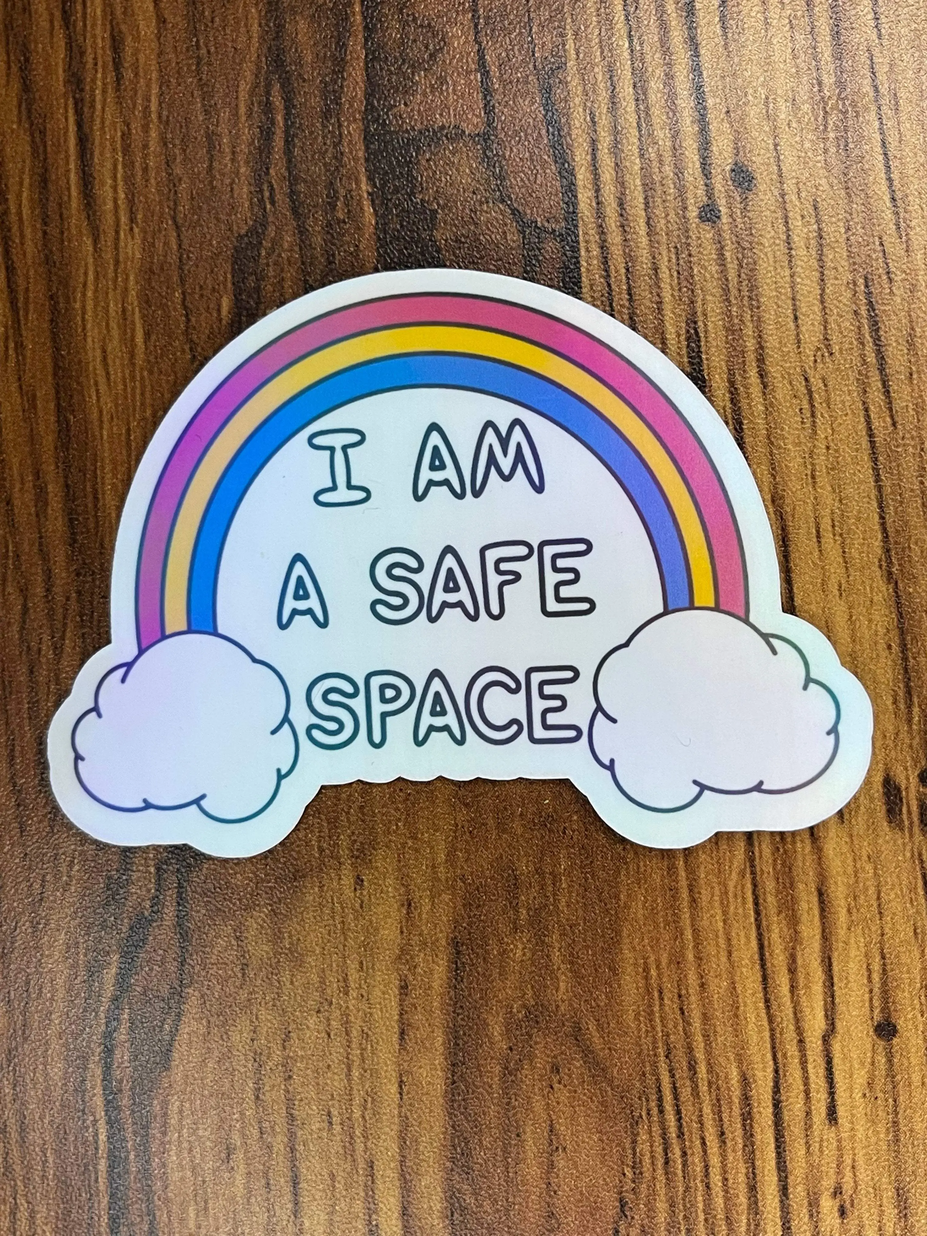 Pan Flag Safe Space Sticker