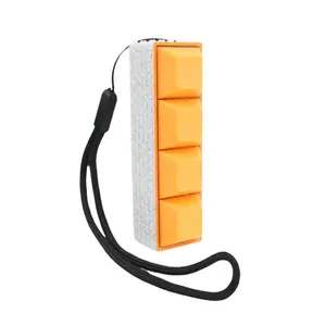 Picky Party Clicky Keychain Grey/Orange Textured Base you customize Tactile Switch