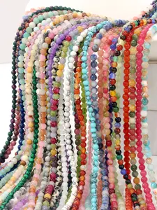 4mm Natural Crystal gemstone Beads, 15 Inch Jade Beads For Jewelry Making, DIY Necklace Bracelet Earring Accessorise, High Quality Handmade Materials About 90pcs Beads, DIY Beading Accessories, Bead Assortment, Beaded Set