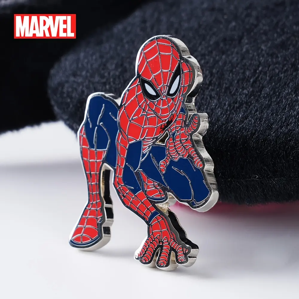 Marvel Officially Licensed Spider-Man Metal Brooch Creative Personalized Collectibles Character Ensemble Pin Jewelry Decorative Bag Clothes Practical Party Birthday Gift, Superhero Stuff, Pins, Personalized Decor, Unisex