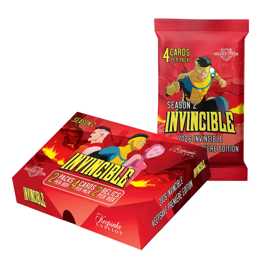 Invincible Season 2 Keepsake Premiere Breaker Box – 2 Packs, 2 Relics, 600-Card Set