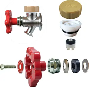 Universal Outdoor Faucet Repair Kit (VACVBKX1B Vacuum Breaker,Metal Handle),Wall Hydrant Complete Replacement Kit,Anti-Siphon Frostproof Faucet Valve Hose Faucet Fitting Repair Kit