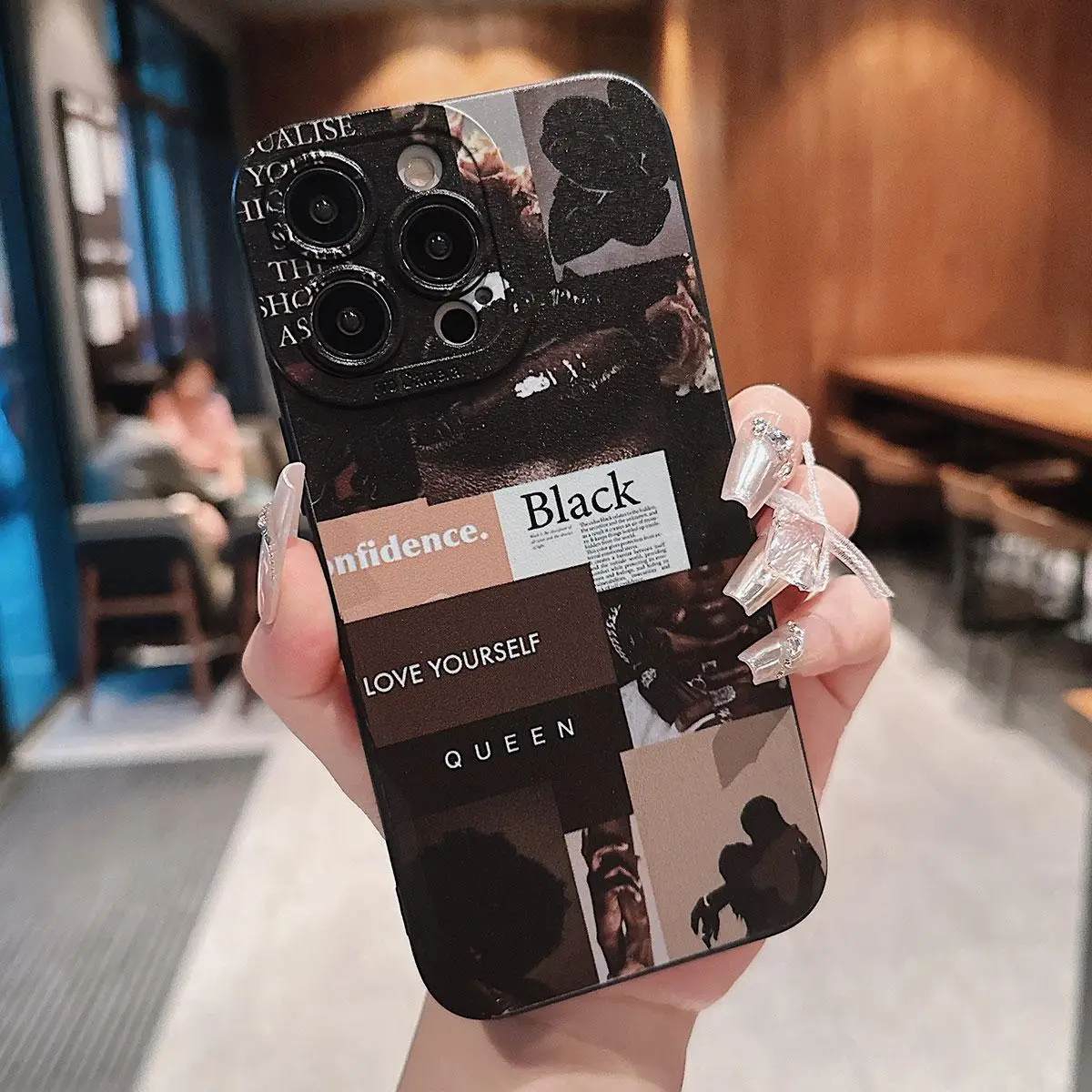 Abstract Figure Pattern Phone Case, 1 Count Anti-fall Decorative Phone Protector Cover, Phone Accessories Compatible With iPhone 11 12 13 14 15 Series