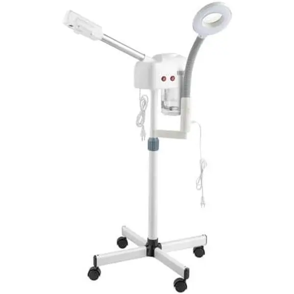 OmySalon 2 in 1 Facial Steamer with 5X Magnifying Lamp, Esthetician Steamer Hot Ozone Mist Face Spa Mist Steam for Home Beauty Salon, Personal Skin Care Deep Cleaning, White,dorm essentials