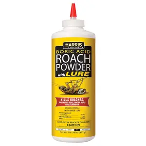 HARRIS Boric Acid Roach and Silverfish Killer Powder w/Lure for Insects (16oz) HARRIS Boric Acid Roach and Silverfish Killer Powder w/Lure for Insects (16oz)